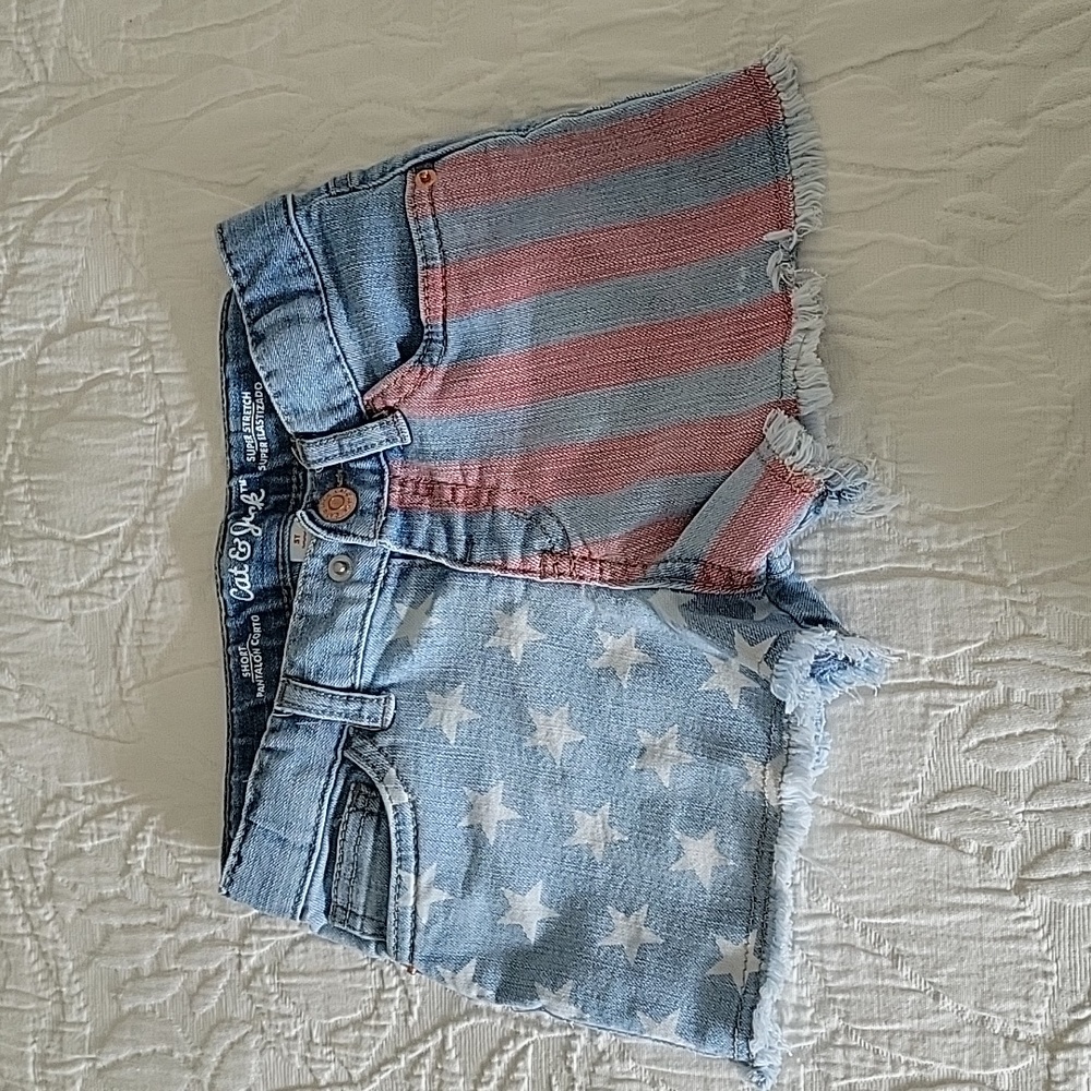 Cat & Jack Jean American Shorts, 5T